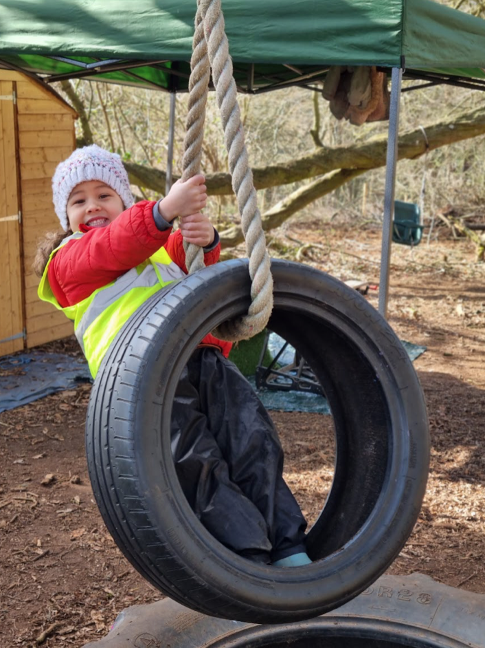 Children enjoying forest school