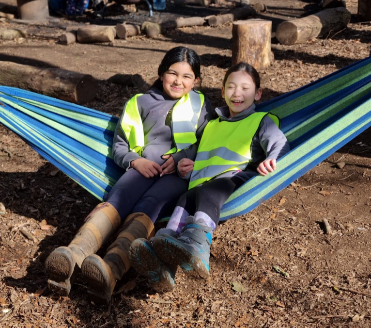 Children enjoying forest school