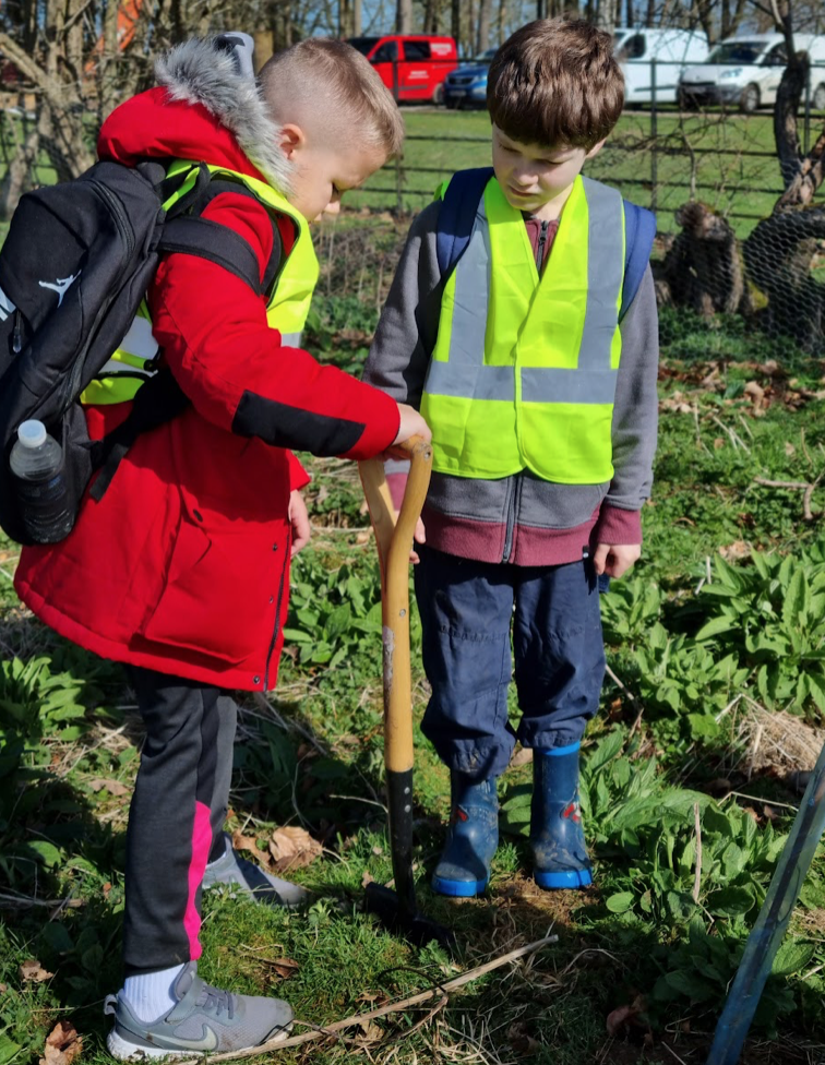 Children enjoying forest school